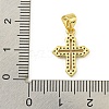 Rack Plating Brass Pave Cubic Zirconia Pendants KK-U029-02G-05-3