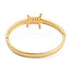 Ion Plating(IP) 304 Stainless Steel Knot Hinged Bangles for Women BJEW-Z068-04G-02-3