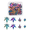 Yilisi 24Pcs 4 Style Rainbow Color Alloy Pendants FIND-YS0001-04-NR-8