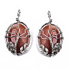 Natural Agate Pendants G-T131-21-4