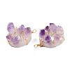 Natural Amethyst Pendants G-T040-01G-2