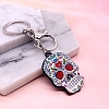 Acrylic Flower Skull Ghost Head Keychain PW-WG713FE-09-1