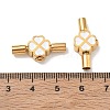 304 Stainless Steel Enamel European Clasps with Cord Ends SA-CBABC0F-09G-3