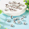30Pcs 2 Colors Brass Rhinestone Spacer Beads RB-TA0001-29D-3