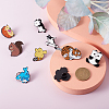 Cheriswelry 16Pcs 16 Style Animal Enamel Pins JEWB-CW0001-01-4