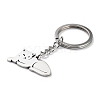 Non-Tarnish Animal 304 Stainless Steel Pendant Keychains KEYC-P017-A02-2