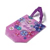 Mother's Day Theme Printed Flower Non-Woven Reusable Folding Gift Bags with Handle ABAG-F009-C02-2