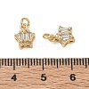 Brass Micro Pave Clear Cubic Zirconia Charms CU-CBAF0F8-16C-G-3