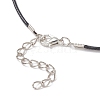Halloween Resin Ghost Pendant Black Waxes Cord Necklaces for Women NJEW-TA00209-5