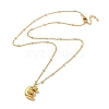 Initial Letter Brass Pendant Necklaces NJEW-A015-21G-E-2