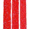 Electroplate Opaque Solid Color Glass Beads Strands EGLA-A044-P2mm-L22-2