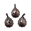 Natural Rhodonite Teardrop Pendants G-K363-01R-08-1