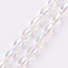 Electroplate Transparent Glass Beads Strands EGLA-T020-11-A02-1