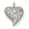 Brass Micro Pave Cubic Zirconia Pendants KK-S510-32GP-03-1