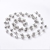 Silver Color Plated Brass Handmade Glass Beaded Chains AJEW-JB00205-03-2