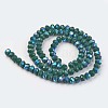 Electroplate Opaque Solid Color Glass Beads Strands EGLA-A044-P1mm-L12-2