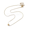 Ion Plating(IP) 304 Stainless Steel Round Ball Pendant Necklaces for Women NJEW-D056-01A-01G-1