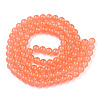 Baking Paint Imitation Jade Glass Round Bead Strands X1-DGLA-Q021-8mm-31-2