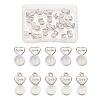 20Pcs 2 Styles Silicone Ear Nuts FIND-TA0001-47B-1