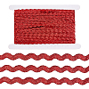 3 Rolls Polyester Wavy Fringe Trim Ribbon OCOR-GF0004-46D-6