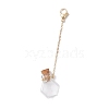 Empty Glass Wishing Bottle Pendant Decorations HJEW-JM02662-05-2