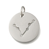 Anti-Tarnish 304 Stainless Steel Pendants STAS-M074-02L-P-1