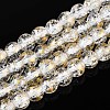 Crackle Transparent Glass Beads Strands GLAA-N030-8mm-01J-1