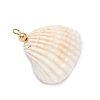 Natural Shell & Round Glass Pendants PALLOY-MZ00912-07-5