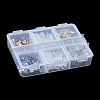 328Pcs 5 Style Brass & Plastic & 304 Stainless Steel Ear Nuts FIND-FS0001-86-6