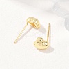 Brass Stud Earrings EJEW-P346-01E-G-2