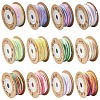 4 Rolls 4 Colors Segment Dyed Macrame Cotton Cord OCOR-YW0001-27A-2