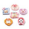 Mini Cute Cartoon Animal Series ResinResin Cabochons CRES-I037-02-1