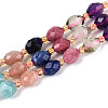 Natural Sodalite & Rhodonite & Prehnite & Amethyst & Rose Quartz & Flower Amazonite & Sunstone Beads Strands G-N358-04A-01-3