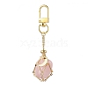 Brass Macrame Pouch Empty Stone Holder Pendant Decoration HJEW-JM03303-01-2