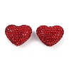 Heart Shaped Polymer Clay Rhinestone Beads CLAY-NH0002-02D-1