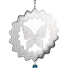 Butterfly 201 Stainless Steel 3D Wind Spinners HJEW-E011-04P-2