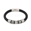 Braided Microfiber Leather Cord Bracelets BJEW-D304-16P-02-2