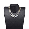 Aluminum Curb Chain Jewelry Sets SJEW-JS01095-6