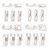 BENECREAT 16Pcs 4 Styles Eco-Friendly Brass Watch Band Clasps KK-BC0012-70-1