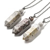 Natural Mexican Agate Pendant Perfume Bottle Necklaces G-C155-04P-1