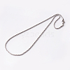 Non-Tarnish 304 Stainless Steel Rope Chain Necklaces X-STAS-O056-B-10-2