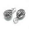 Thailand 925 Sterling Silver Bell Charms STER-T002-11AS-2