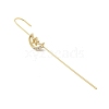 Brass Crystal Rhinestone Ear Wrap Crawler Hook Earrings for Women EJEW-C097-04G-05-2