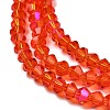 Transparent Electroplate Glass Beads Strands LS-GLAA-F029-2mm-D14-3