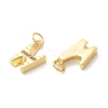 Rack Plating Eco-friendly Brass Micro Pave Clear Cubic Zirconia Charms KK-D072-01G-N-NR-2