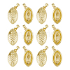 12Pcs Rugby Rack Plating Brass Pendants KK-HS0002-05-1