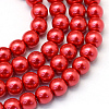 Baking Painted Glass Pearl Bead Strands HY-Q003-3mm-74-1