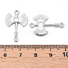 Alloy Double Axe Connector Charms PALLOY-N176-125P-3