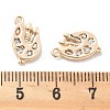 Brass Micro Pave Clear Cubic Zirconia Charms KK-M102-48G-3