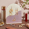 Detachable Arch-shaped Wood Earring Organizer Display Stands EDIS-WH0042-01A-5